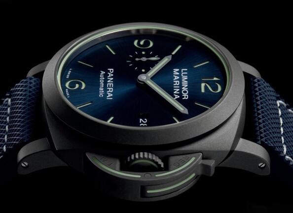 The new Panerai Luminor watches are luminous in the dial, strap, hands and hour markers.