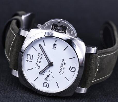 With the white dial, this Panerai looks very low-key.